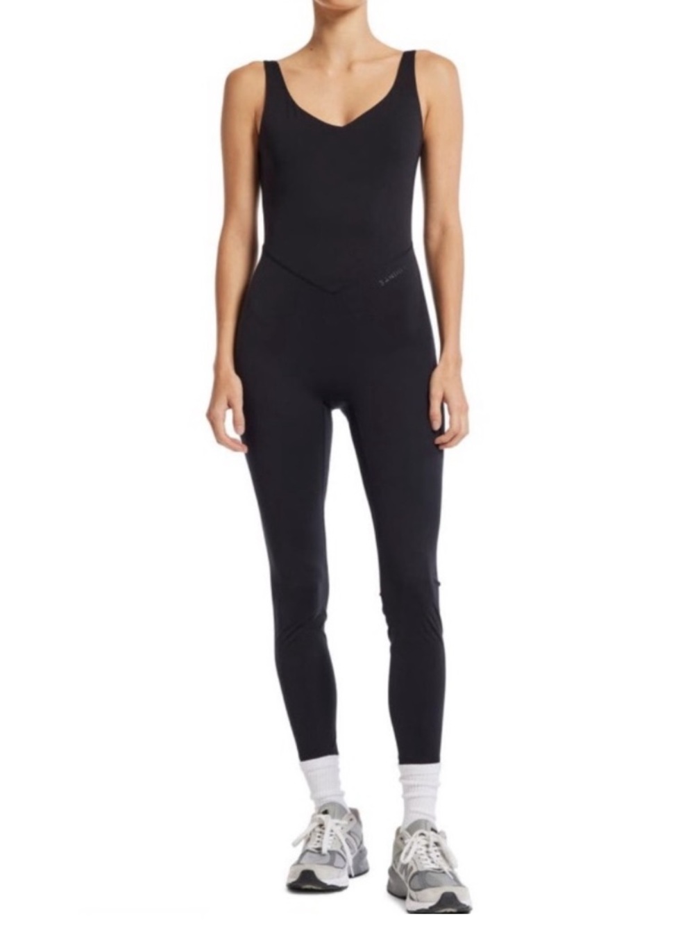 Bandier Tempo Catsuit Jumpsuit Black Active